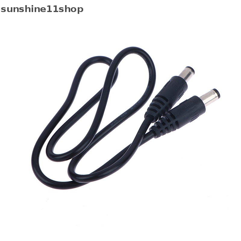 Sho Colokan Listrik DC 5.5 x 2.1mm Male To 5.5 x 2.1mm Male Kabel Konektor Adaptor CCTV 12V 10A Power Extension Cords 0.5m N