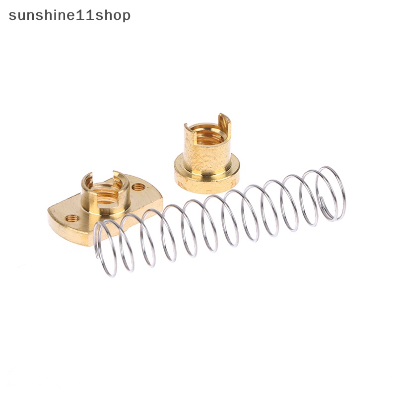 Sho 1Pc T8 Anti Backlash Spring Loaded Nut Mur Gap Eliminasi Kuningan Untuk Printer N