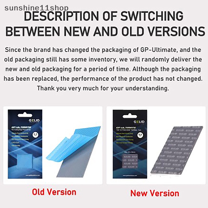 Sho GELID GP-Ultimate 15W/MK Thermal Pad CPU/GPU Graphics Silicone Grease Pad Panas N