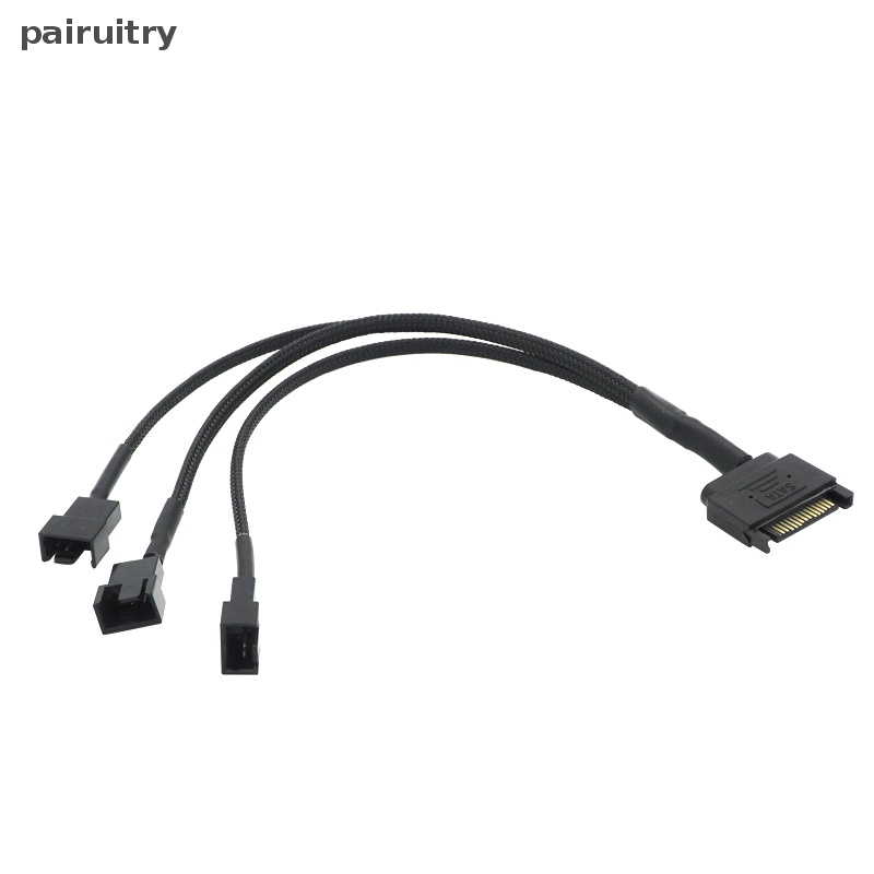 Prt High Quality Konektor Kabel Power Splitter Ekstensi Kipas PC 3pin 4pin Cooling Hub Splitter Cable SATA Power Supply Adaptor PRT