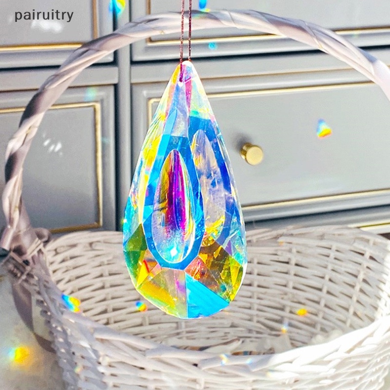 Prt Hanging Crystals Prism Rain Maker Lampu Gantung Kristal Pendant Tetes DIY Craft PRT