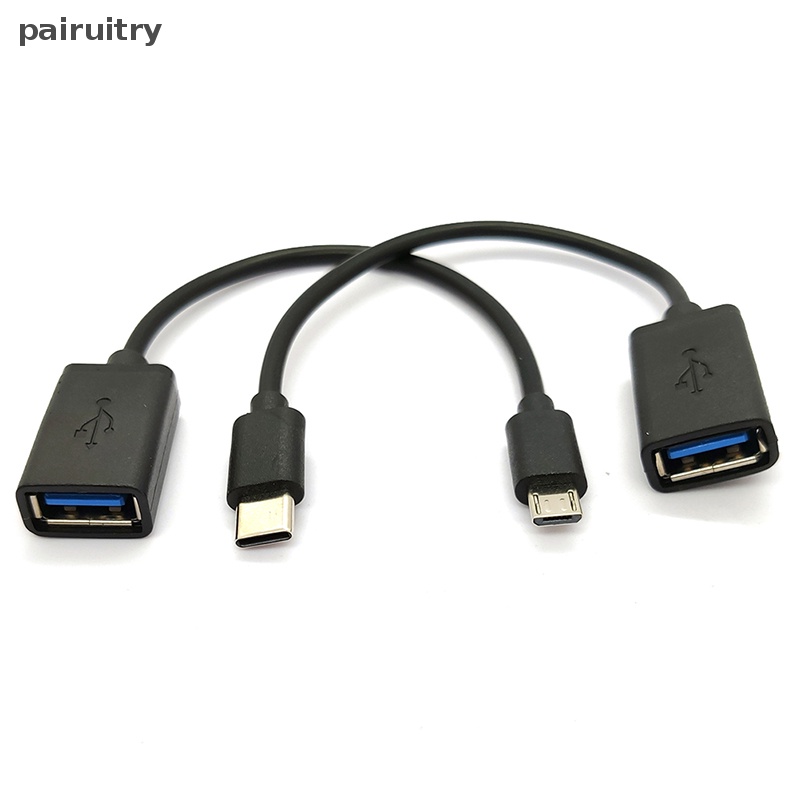 Prt Adaptor USB C Ke USB Kualitas Tinggi Tipe C OTG Kabel Ekstensi USB C Male To USB 2.0 A Female Cable Adapter Untuk Pembaca Kartu Telepon PRT