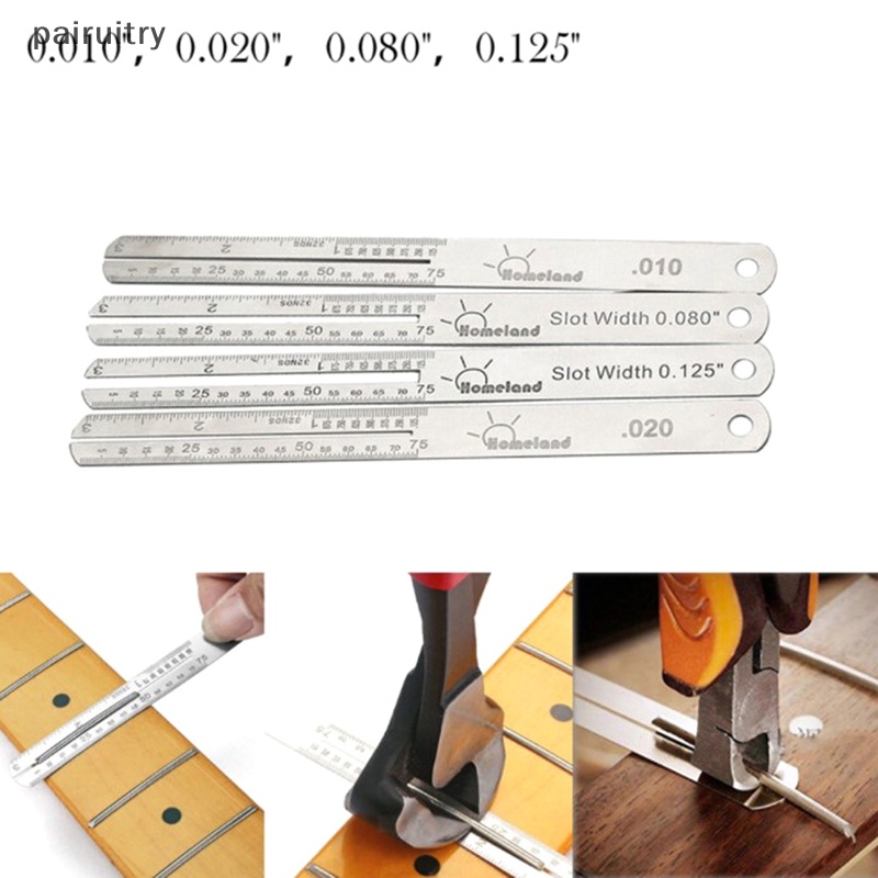 Prt Orphee Gitar Fretboard Pelindung Fret Puller Stainless Steel Nut Luthier Repair Tools Pengganti 0.010 /0.020 /0.080 /0.125 Inch PRT