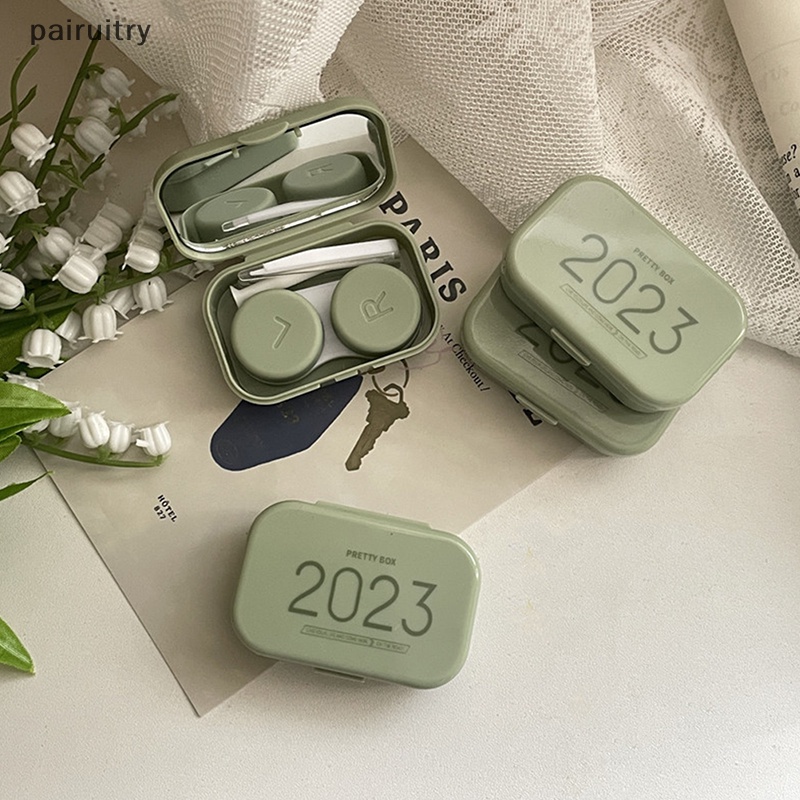 Prt Tas Ransel Kecil Portabel Lucu Beruang Kontak Mata Dengan Cermin Contact Lens Case Kotak Wadah Lensa Berwarna Untuk Pesta Travel Set PRT
