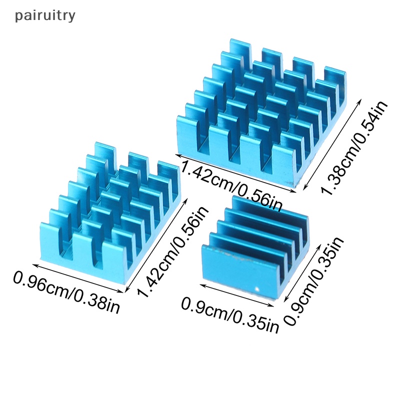 Prt 3Pcs Untuk Raspberry Pi4 Heat Sink Raspberry Pi 4B Aluminium Heatsink Radiator PRT