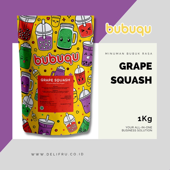 

Bubuqu Powder Drink Grape - Bubuk Minuman Anggur 1 Kg