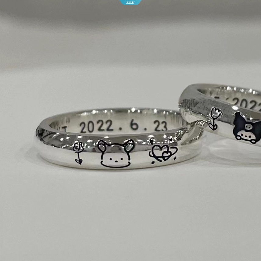 Sanrio Cincin Adjustable Elegan Fashion Karakter Kartun Kuromi Pochacco Kawaii Sanrio Aksesoris Merancang Cincin Halus Hadiah Anniversary [ZK]