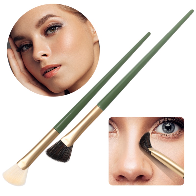 High Quality Sikat Peneduh Hidung Gagang Panjang Plastik Rambut Serat Lembut/ Brush Highlight Pembentuk Stereo Wajah/ Brush Makeup Wanita Serbaguna