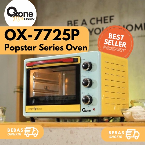 Oxone OX-7725 Oven Listrik 25L - Pink/Biru