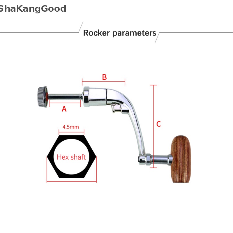 Skid Stabil Saklar Tahan Lama Kiri Kanan Aksesoris Lipat Rocker Handle Gulungan Pancing Metal Shaker Fishing Reel Rocker SKK