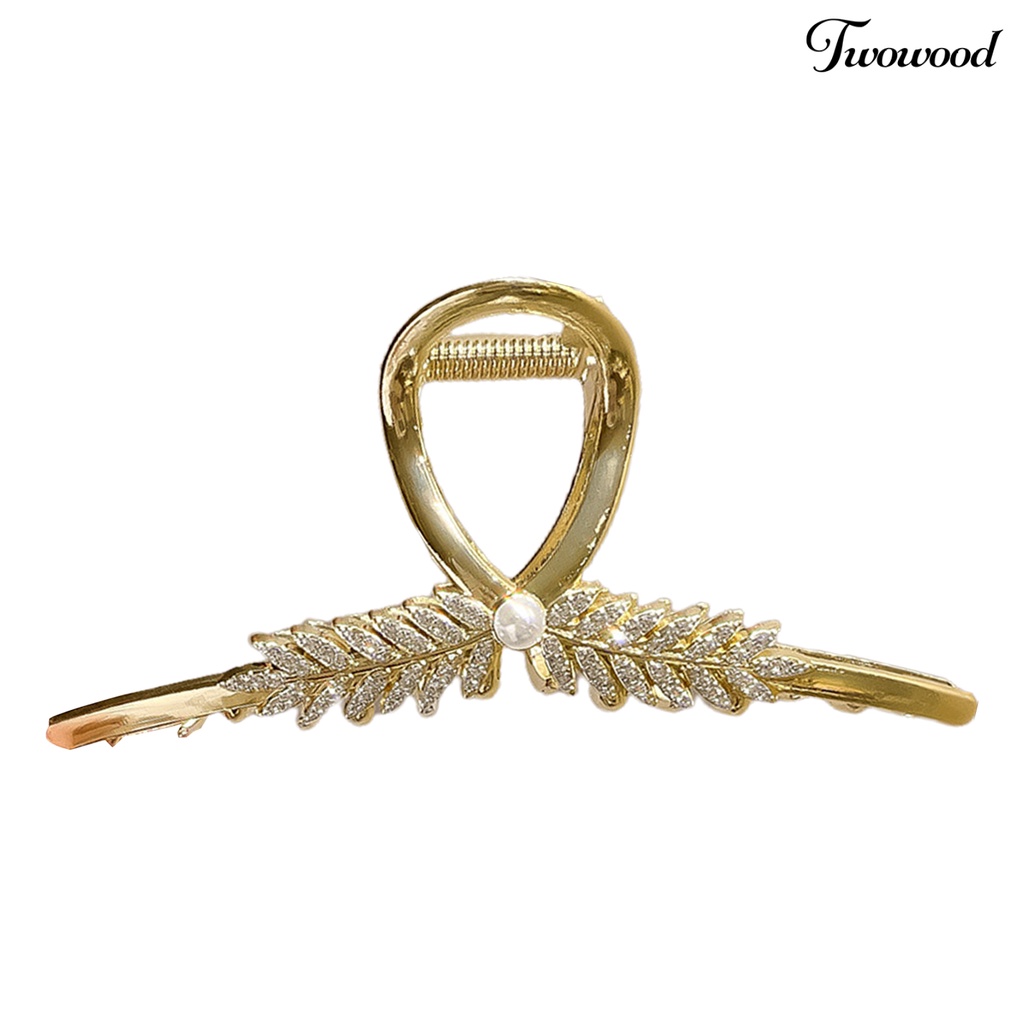 Twowood Berlian Imitasi Spike Telinga Cakar Klip Besar Elegan Mewah Temperamen Non-slip Grip Wanita Tipis Sedang Tebal Penjepit Rambut Aksesoris Rambut