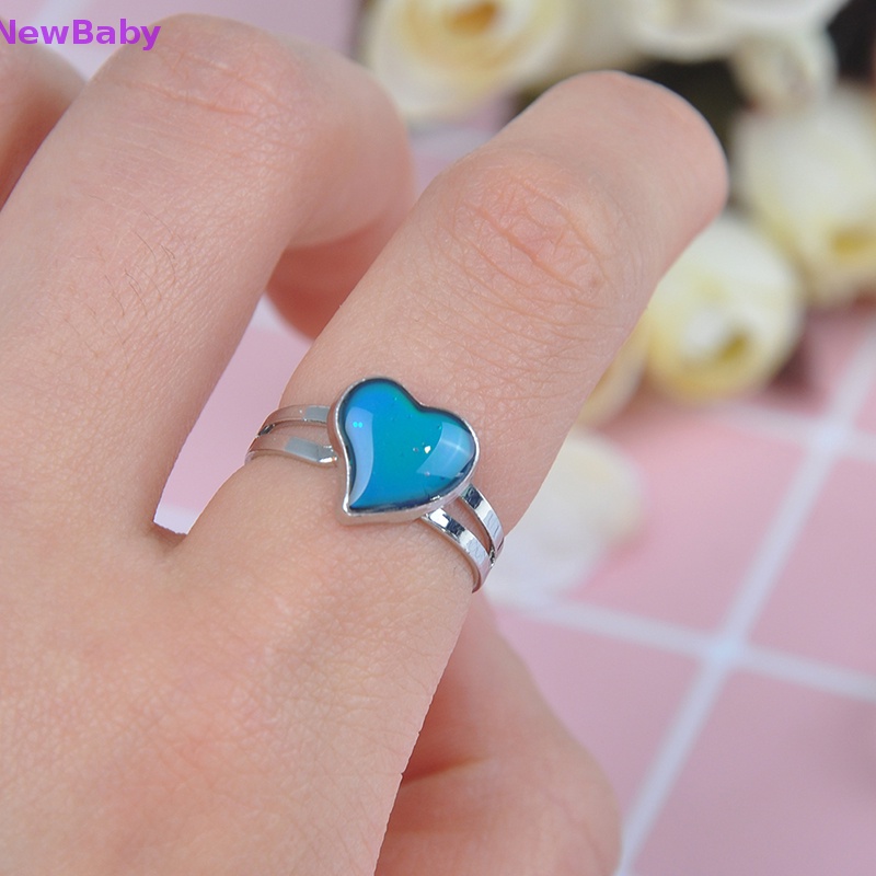 Newbaby Mood ring band Berubah Warna by temperature ajustable heart  Id