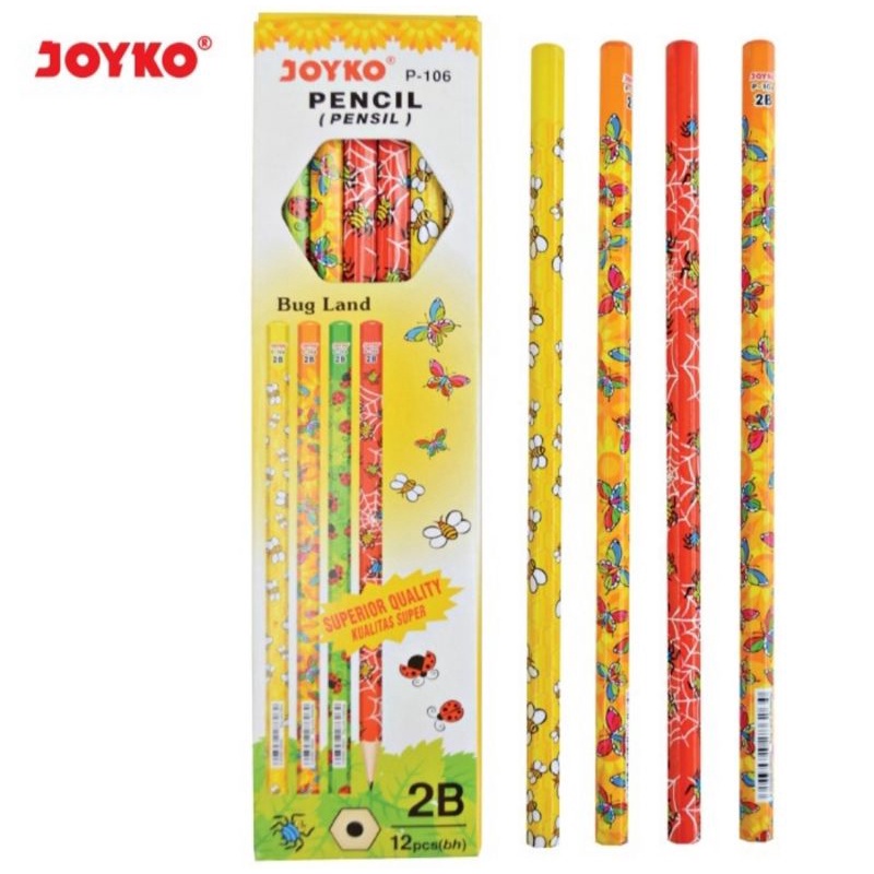 

gap Pensil Joyko P-106 Pencil 2B Animal 1 Pack isi 12 Pcs Kualitas Super