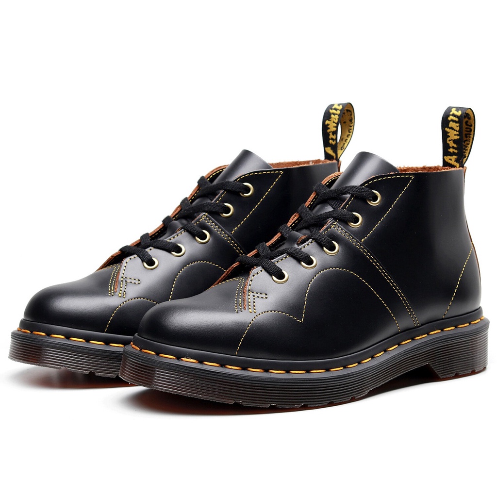 Sepatu Murah Suarez Dr. Martens 5-hole 1461 church Platform Monkey Boots Women's genuine leather Bri