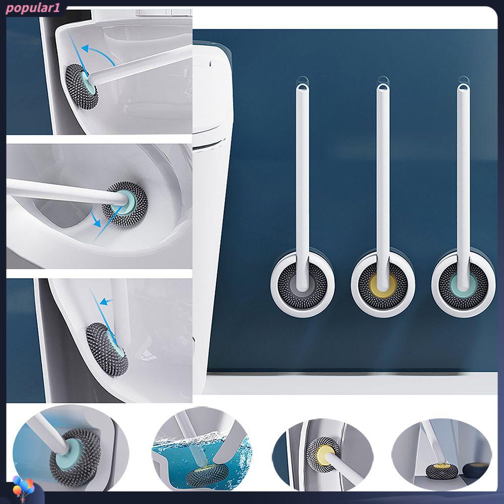 Sikat Wc Populer New360° Cleaning No Dead Angle Storage Base Silikon/Alas Penyimpanan Sudut Mati Silikon