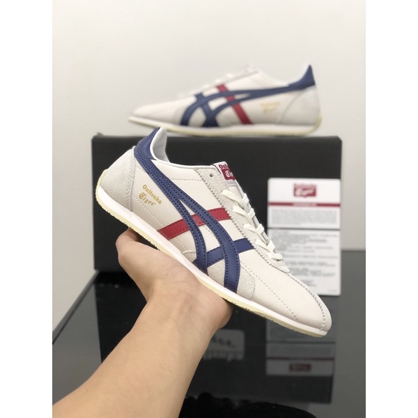 Sepatu Onitsuka Tiger Runspark Cream Blue Red Free Paperbag