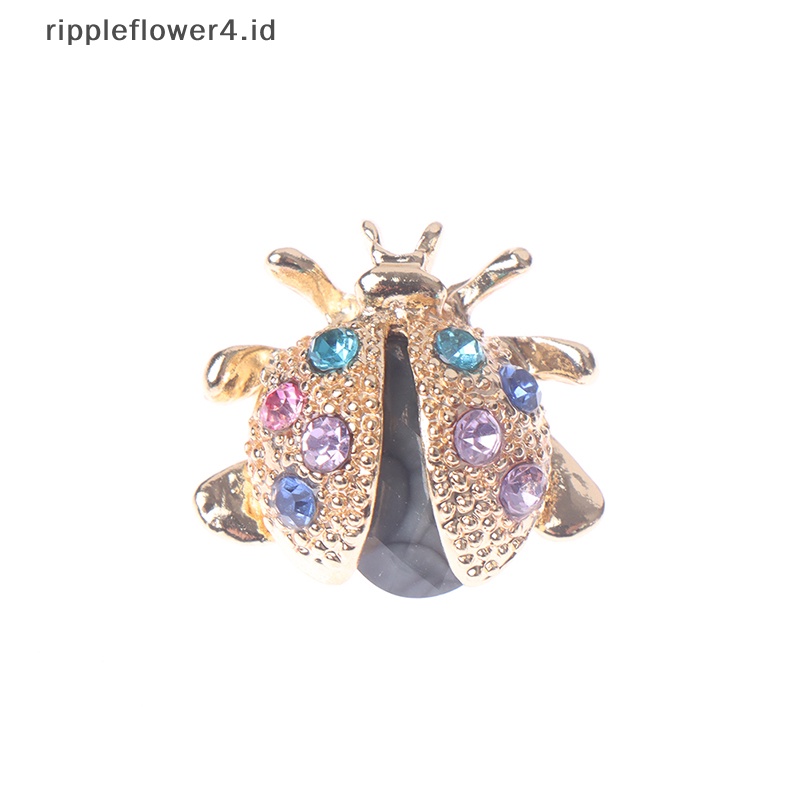 {rippleflower4.id} Fashion Lucu Serangga Bros Lencana Pin Hewan Pesta Santai Setelan Korsase Hadiah~