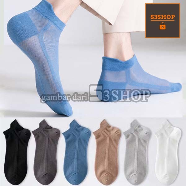 Kaos Kaki Pendek Berpori Hidden Invisible Socks Kasual Pria Wanita