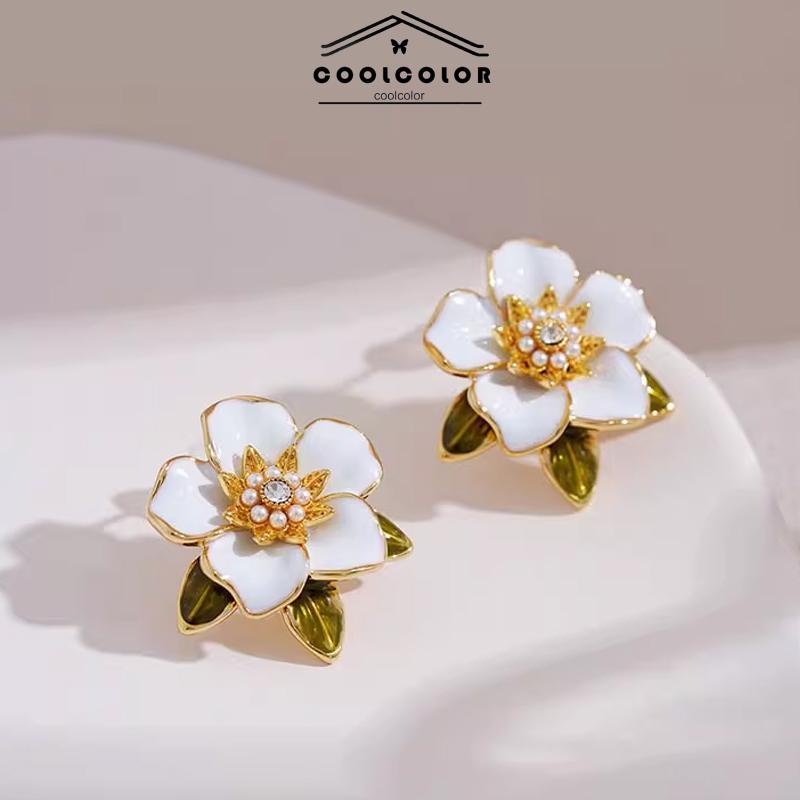 COD❤️Anting Tusuk Motif Bunga Gaya Korea Fashion Untuk Wanita- cl