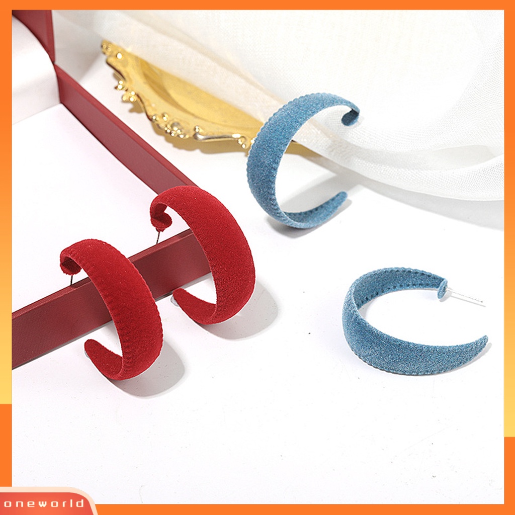 [WOD] Wanita Musim Dingin Jatuh Vintage Hoop Earrings Ear Studs Hadiah Untuk Pesta Banquet Club