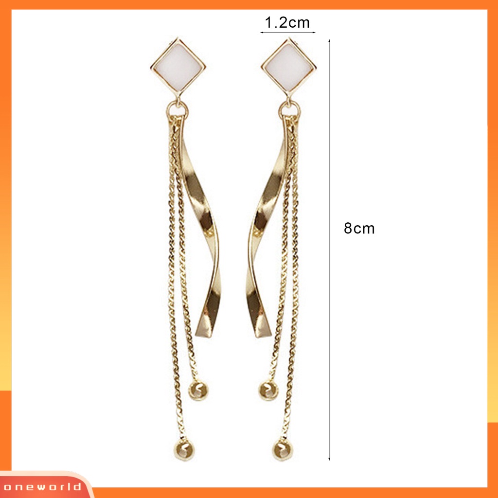 [WOD] 1pasang Wanita Linear Earrings Indah High-end Dipoles Panjang Rumbai Menjuntai Anting Perhiasan Perempuan