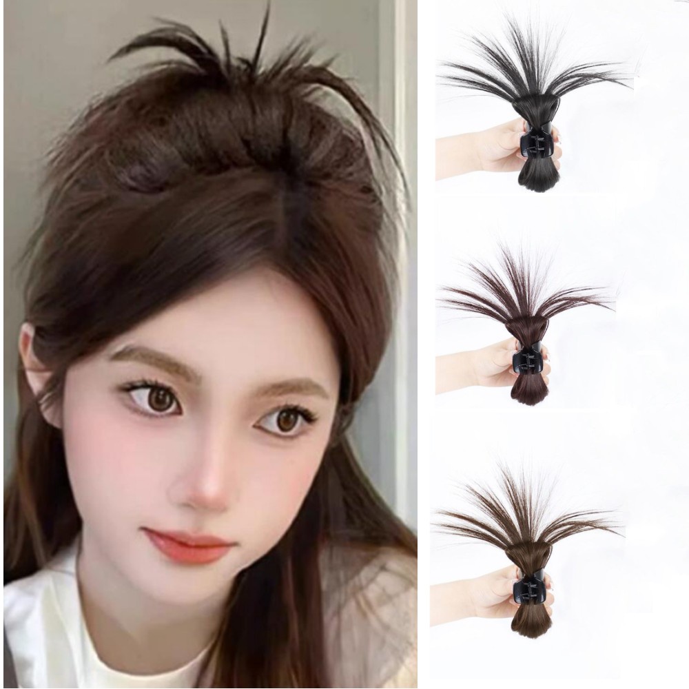 1pcs Wig Klip Rambut Kupu-Kupu Ponytail Gaya Malas Cewek Keren Untuk Aksesoris Rambut Wanita 15cm