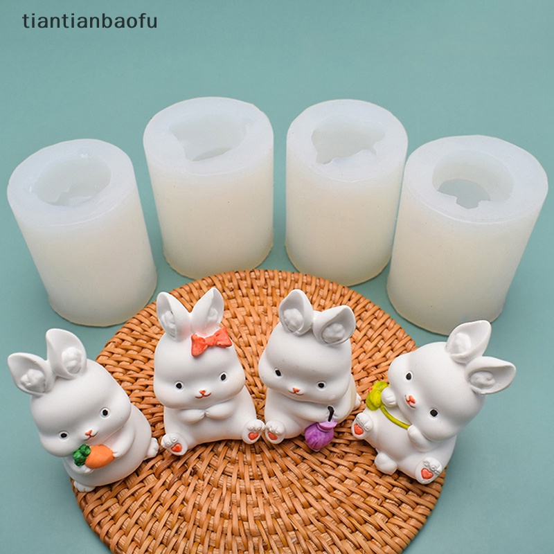 [tiantianbaofu] Lovely Animal Rabbit Bunny Sabun Cetakan Silikon Buatan Tangan Craft Molds Butik