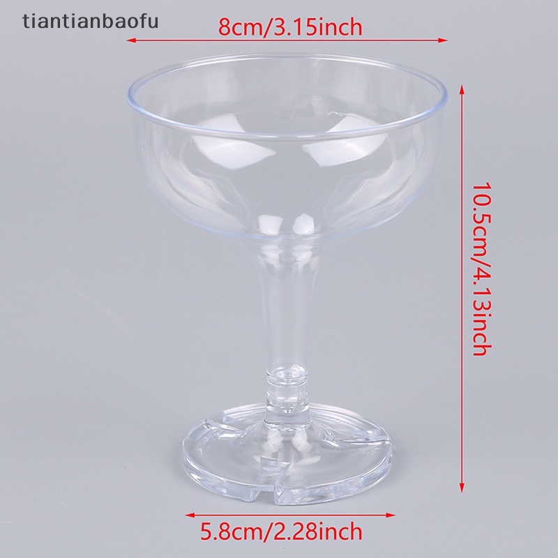 [tiantianbaofu] 6pcs Gelas Wine Akrilik Bening Minum Champagne Party Wedding Cups Boutique