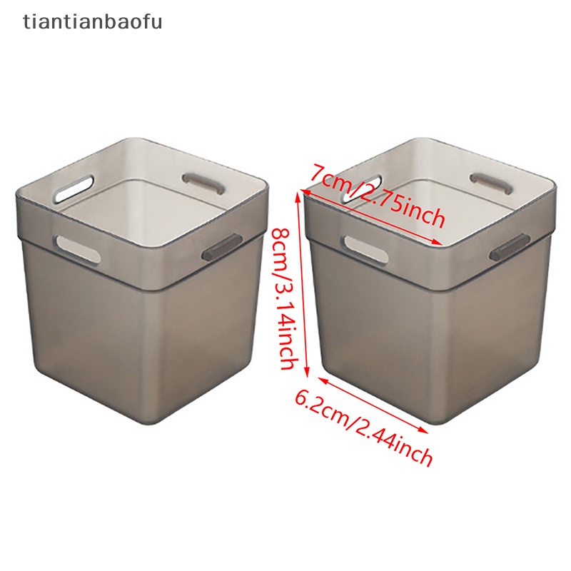 [tiantianbaofu] 2pcs Laci Kulkas Fridge Organizer Bin Snap-on Refrigerator Storage Box Butik