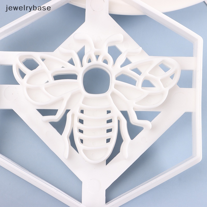 [jewelrybase] Honeycomb Cookie Cutter Serangga Motif Honeybee Fondant Biskuit Embosser Cetakan Butik