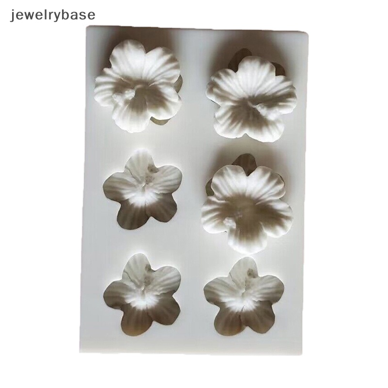 [jewelrybase] 1pc 6rongga 3D Lima Kelopak Bunga Cetakan Silikon DIY Dekorasi Kue Cetakan Butik