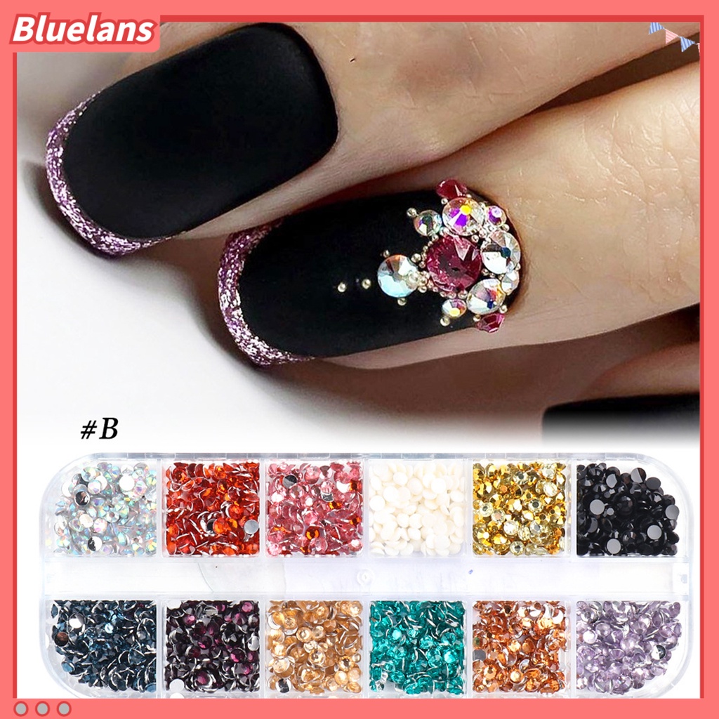 [BLM] Nail Resin Berlian Imitasi Flat Back Mempercantik Kuku 3mm 3D Manicure Nail Art Dekorasi Untuk Anak Perempuan