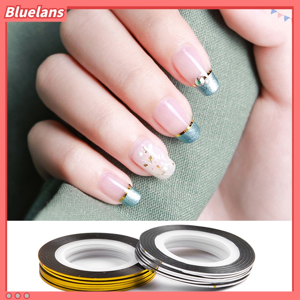 [BLM] 10pcs Stiker Kuku Indah DIY Ringan Nail Striping Tape Sticker Untuk Wanita