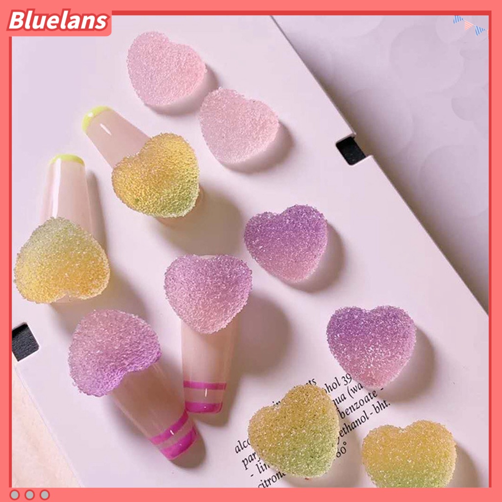 [BLM] 10pcs Dekorasi Kuku Hati Indah DIY Perhiasan Nail Art Clay Lembut Fondant Bintang Untuk Wanita