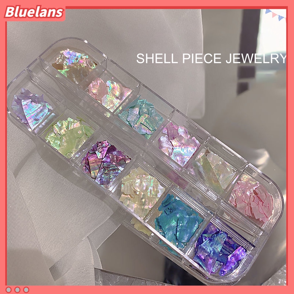 [BLM] Hiasan Kuku 12kisi Bentuk Tidak Teratur Tahan Lama Yang Dapat Dilepas Mudah Tempel DIY Serbaguna 3D Nail Art Shell UV Gel Manicure Dekorasi Perlengkapan Salon Kuku