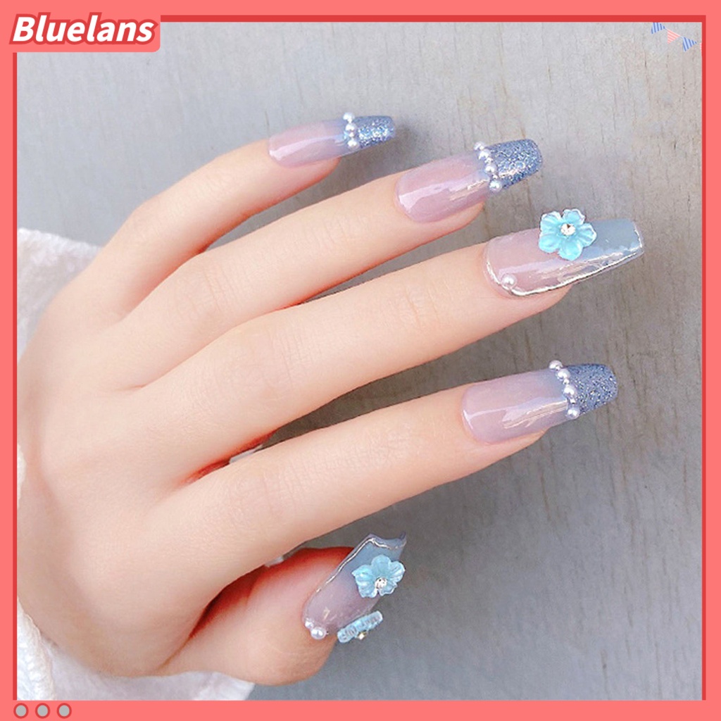[BLM] 30pcs/pack Pesona Kuku Bunga Berlian Imitasi Mengkilap Berwarna Resin Kerajinan Indah DIY Aksesoris Nail Art 3D Bunga Resin Ponsel Case Dekorasi Kuku Perlengkapan Manicure