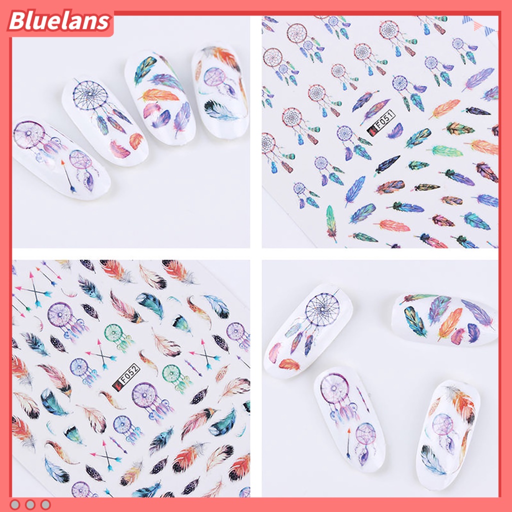 [BLM] Feather Decal Dream Catcher Kertas Cantik Fashionable Nail Art Sticker