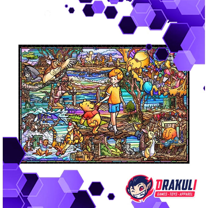 Jigsaw Puzzle Tenyo Art Crystal Winnie The Pooh Stained Glass DP-1000-037 (1000 Pieces)