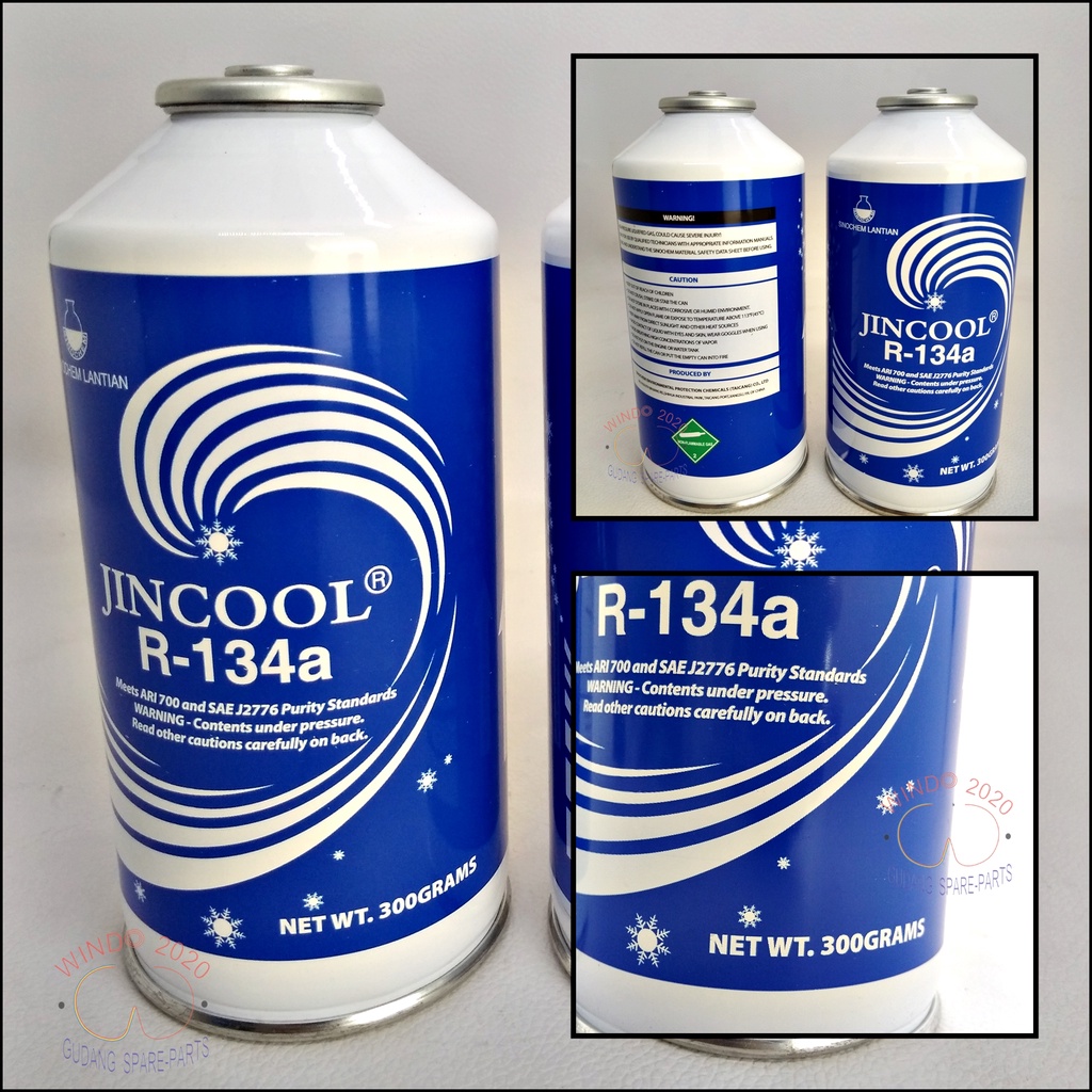 PREON JIN COOL R134A ORIGINAL/PREON AC MOBIL/FREON KULKAS KALENG 390 -MEREK JIN COOL