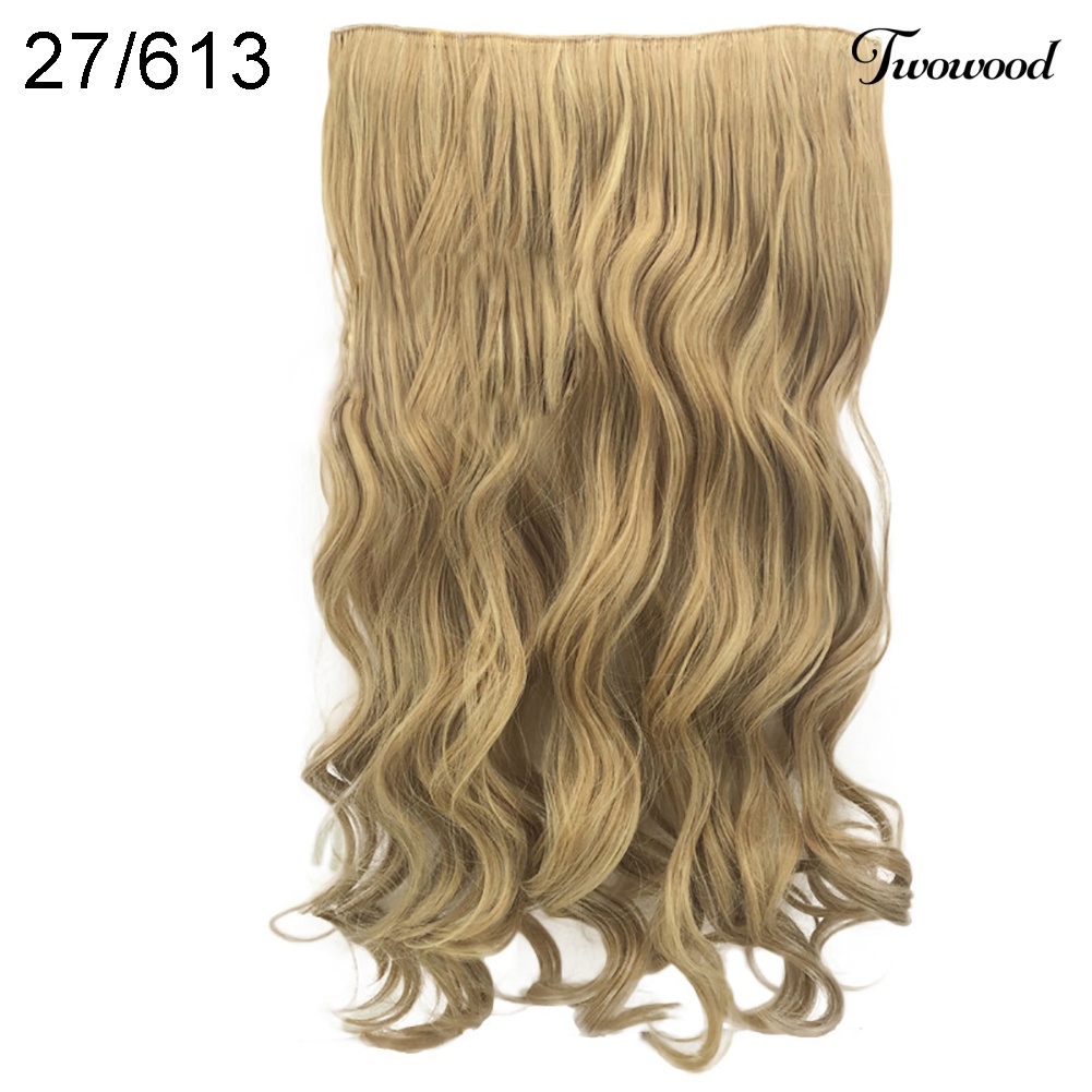 Twowood 50cm Fashion Curly Wavy Clip In Hair Extension Cosplay Wanita Sopak Sintetis