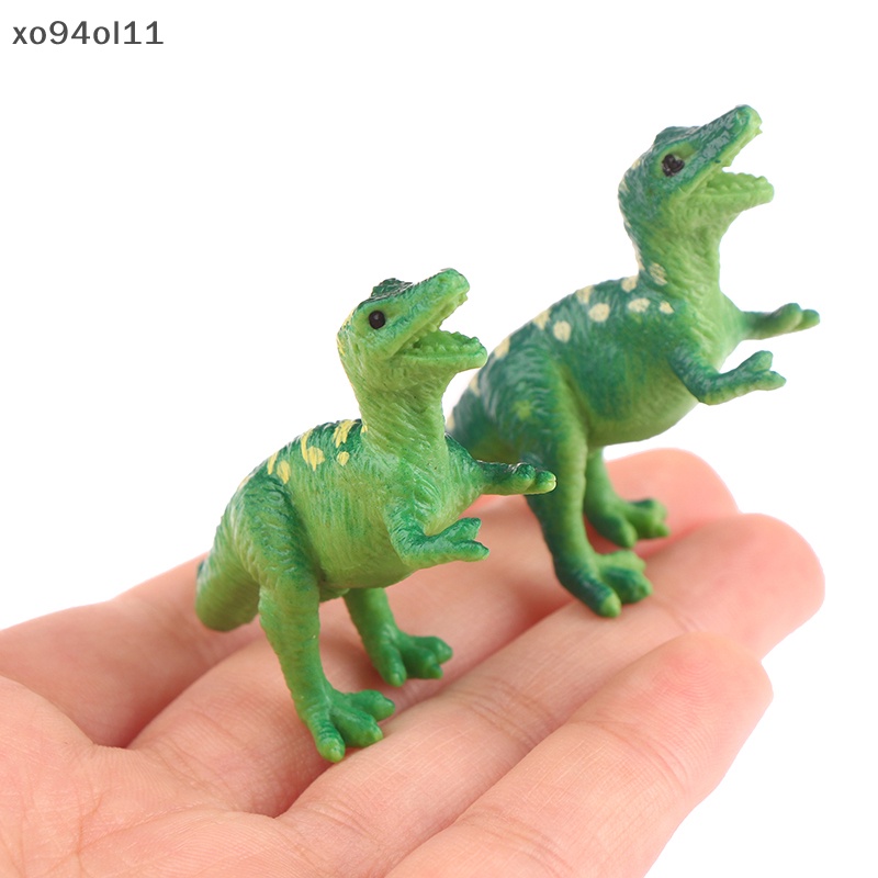 Xo 1Pcs Simulasi Model Dinosaurus Kecil Hijau Karnivora Dinosaurus Mainan Ornamen OL