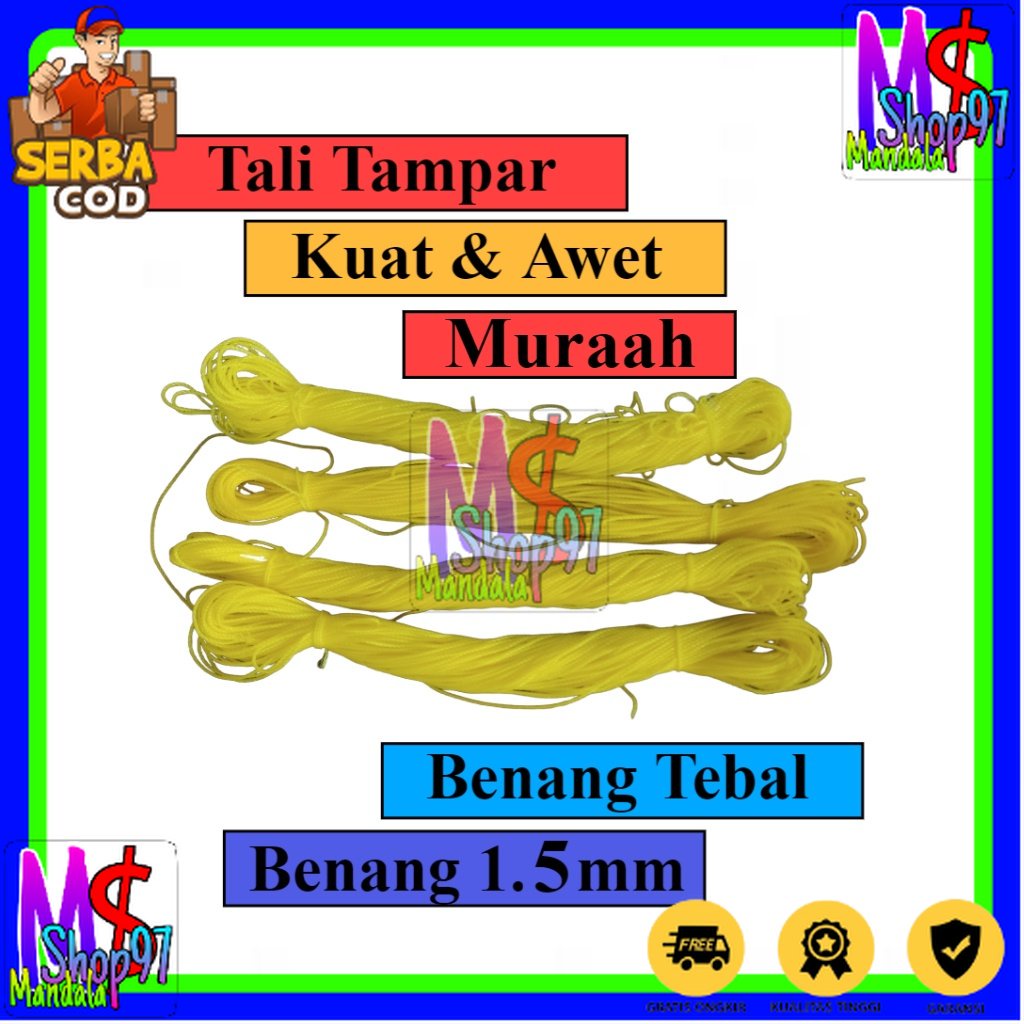 

チ SEA GULL tali tampar serbaguna, tali tampar bangunan, tali tampar 1.5 mm per 1pcs (50meter) ろ