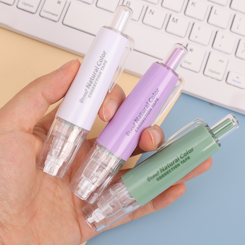 Lakban Koreksi Press Mini Multi Warna/ Kawaii Pen Shape Corrector Stationery/ Perlengkapan Kantor Sekolah Siswa Portable