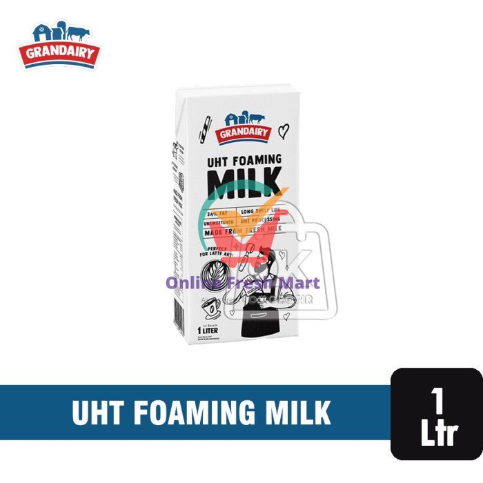 

Susu Grandairy / UHT Foaming Milk / Freshmilk (1 liter) - Online Fresh Mart Denpasar