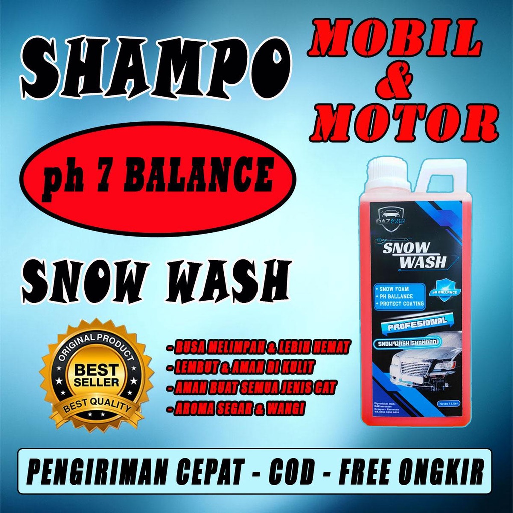 paket hemat snow wash spray import 2in1 dan shampo snow wash 1 liter