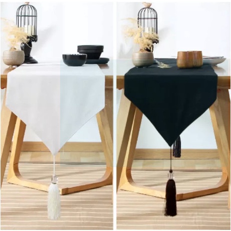 Promo Terlaris TAPLAK MEJA SOFA/MEJA TAMU 120X40 MURAH MINIMALIS - Putih