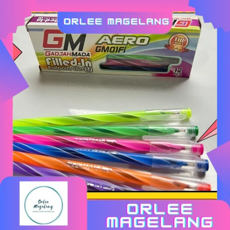 

PULPEN ULIR GADJAH MADA GM AERO MOTIF LILIN BAGUS 1 LUSIN ( ISI 12)