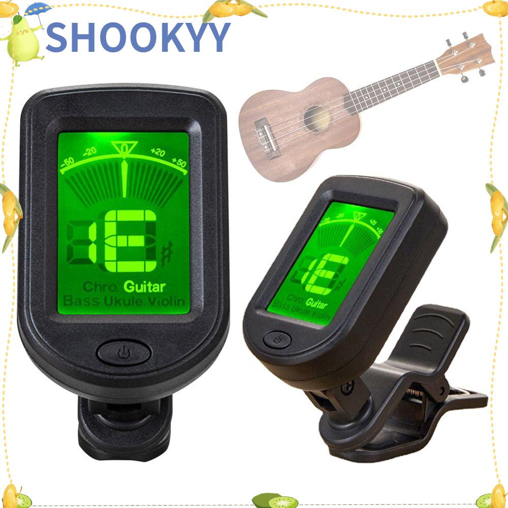 Chookyy Digital Chromatic Alat Musik Tuner Aksesori Bagian Gitar Aksesoris Tuner Elektrik