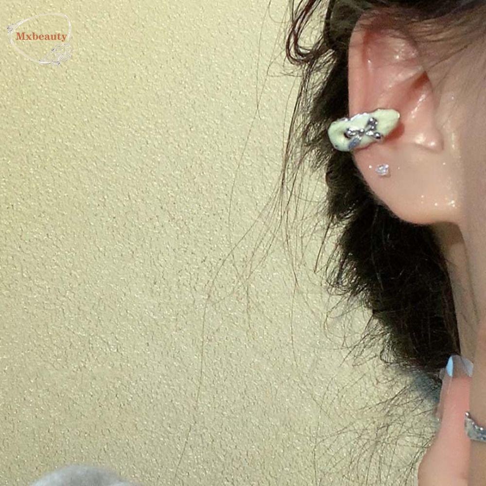 Mxbeauty Dopamin Klip Anting Kepribadian Retro Desain Fashion Tanpa Tindik Anting Temperamen Alloy Y2K Telinga Manset