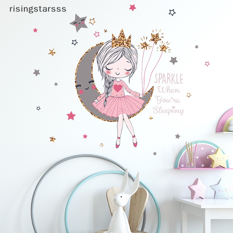 Rsid Span-new Princess on the moon wall er Dekorasi Kamar Anak Perempuan Kartun Cantik ers Jelly